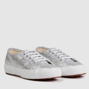 NWOT Superga Lameu Grey Silver Athletic Shoes Size 10